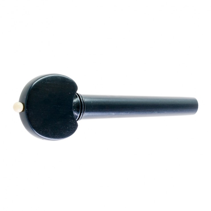 Ebony cello peg, Hill model white pin