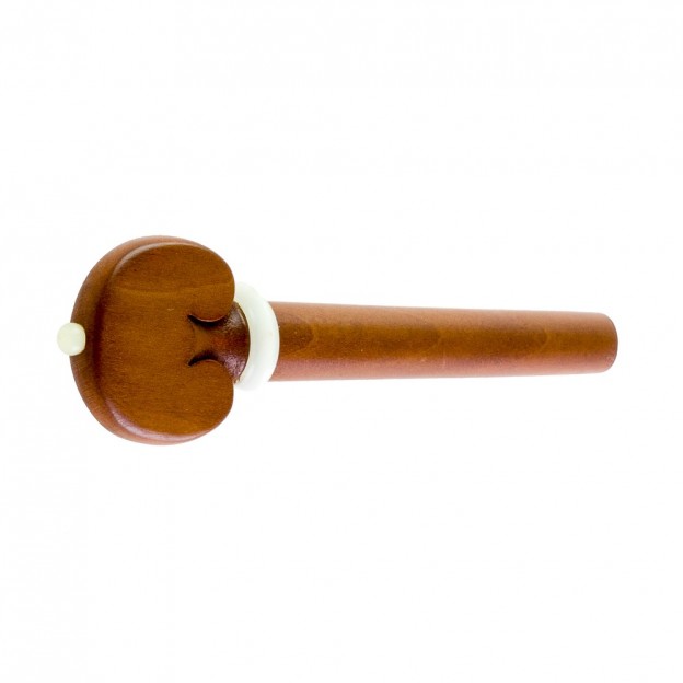 Boxwood violin peg, Heart model white pin and collar