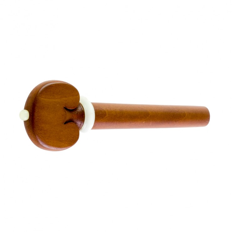 Boxwood violin peg, Heart model white pin and collar