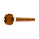 Cheville pour violon en buis, modèle cœur avec pin et collerette blancs