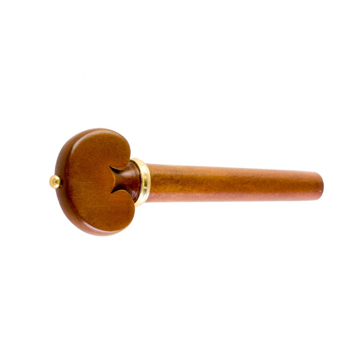 Clavija de violín boj modelo corazón pin y collar dorado
