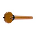 Cheville pour violon en buis, modèle cœur avec pin et collerette noirs