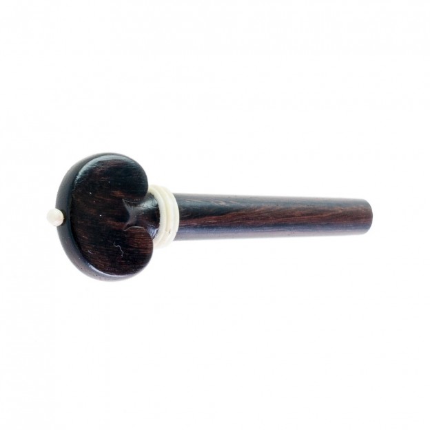 Peg for violin rosewood heart model with pin and white collar 4/4
