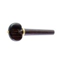 Rosewood violin peg, Heart model gold pin and collar