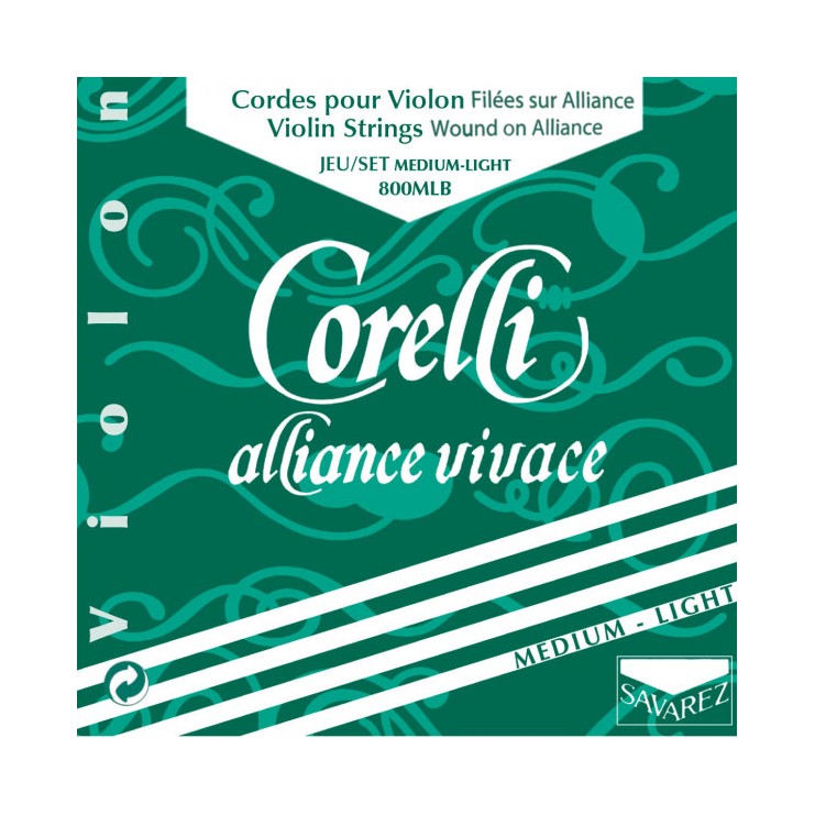 Set de cordes pour violon Corelli Alliance Vivace 800MLB Medium-Light