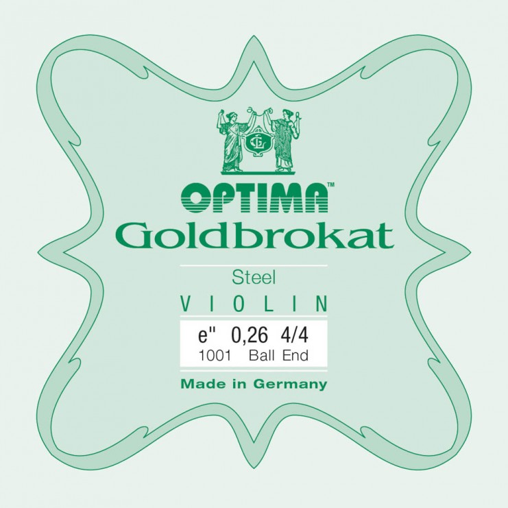Cuerda de violín Optima Goldbrokat 1ª Mi Bola 0.26 Medium
