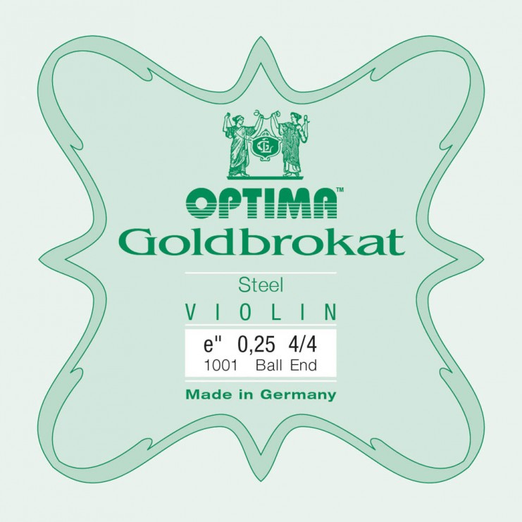 Cuerda de violín Optima Goldbrokat 1ª Mi Bola 0.25 Light