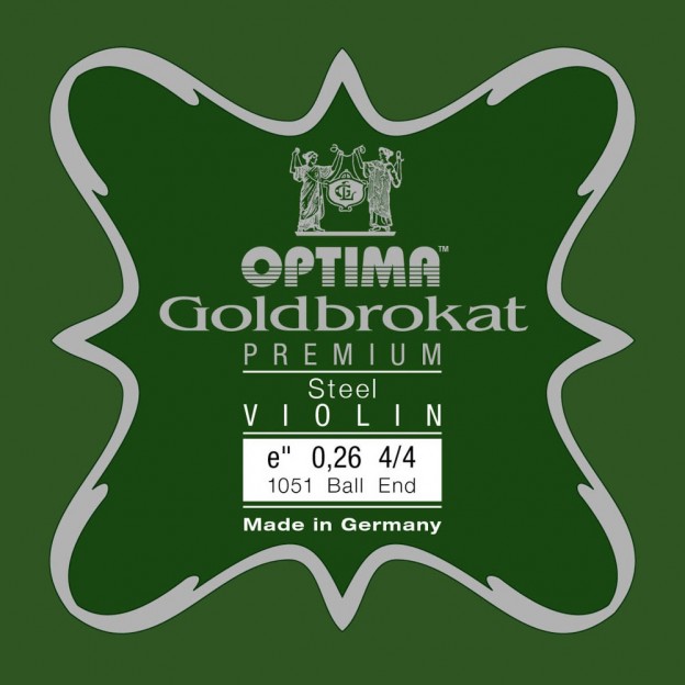 Optima Goldbrokat Premium violin E string,  Ball 0.26 Medium