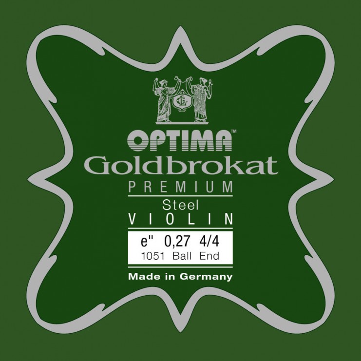 Cuerda de violín Lenzner Goldbrokat Premium 1ª Mi Bola 0.27 Hard