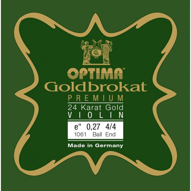 Cuerda de viol&iacute;n Optima Goldbrokat Premium 24K Gold 1&ordf; Mi Bola 0.27 Hard