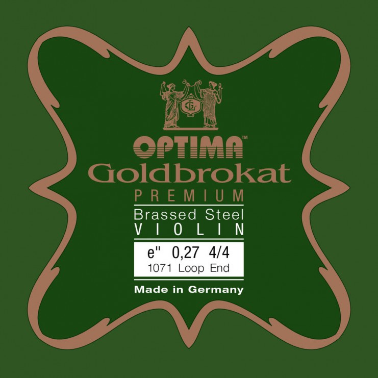 Optima Goldbrokat Premium Brassed violin E string, Loop 0.27 Hard