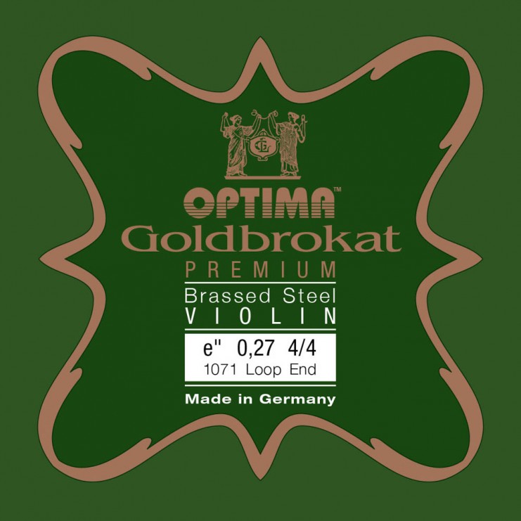 Cuerda de violín Optima Goldbrokat Premium Brassed 1ª Mi lazo 0.27 Hard