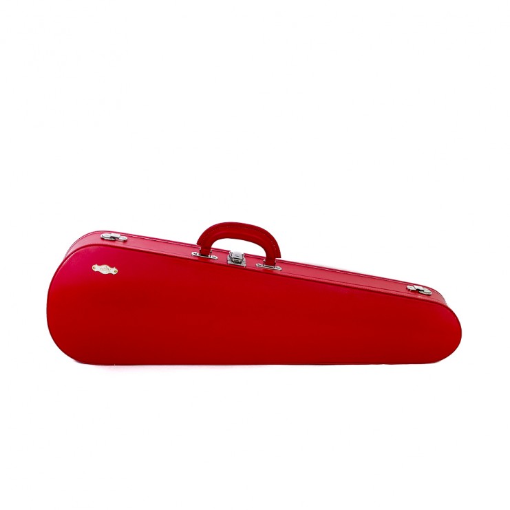 Negri Rainbow shaped violin case, Red