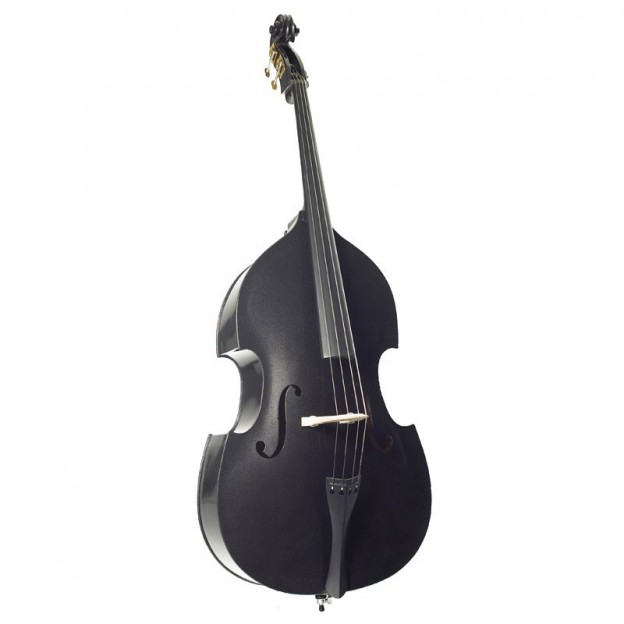 Stentor Rock a Billy double bass. Metallic black.