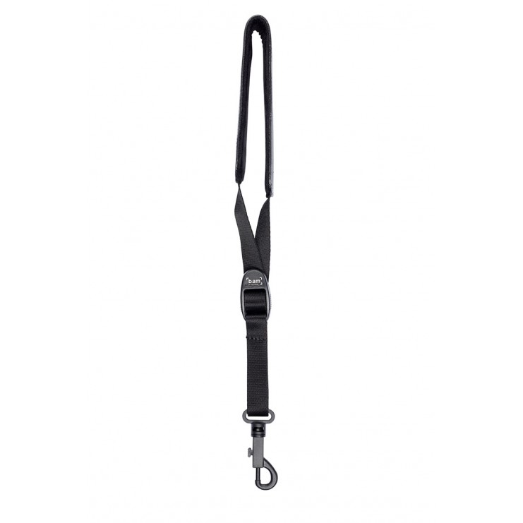 Correa de cuero para instrumentos de viento Bam ST-0033 - Cinta con mosquetón de plástico