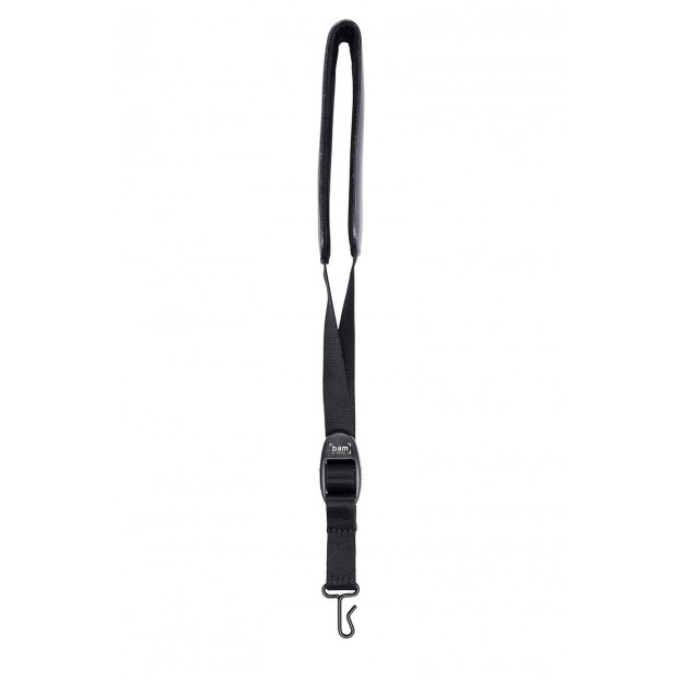 Leather strap for wind instruments Bam ST-0034 - Strap with metal carabiner