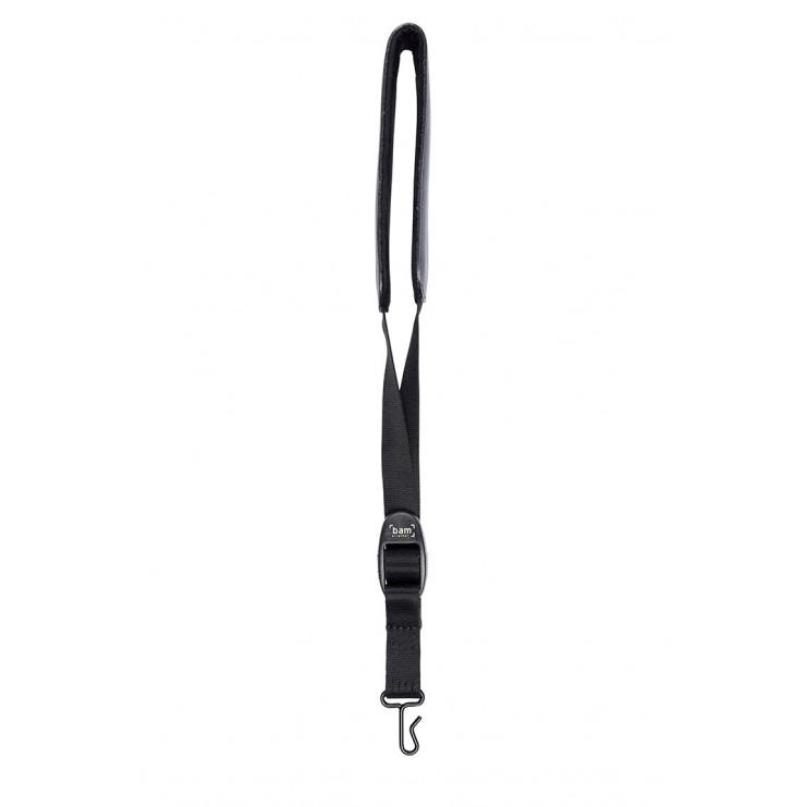 Bam wind instruments leather strap, webbing with metal hook ST-0034