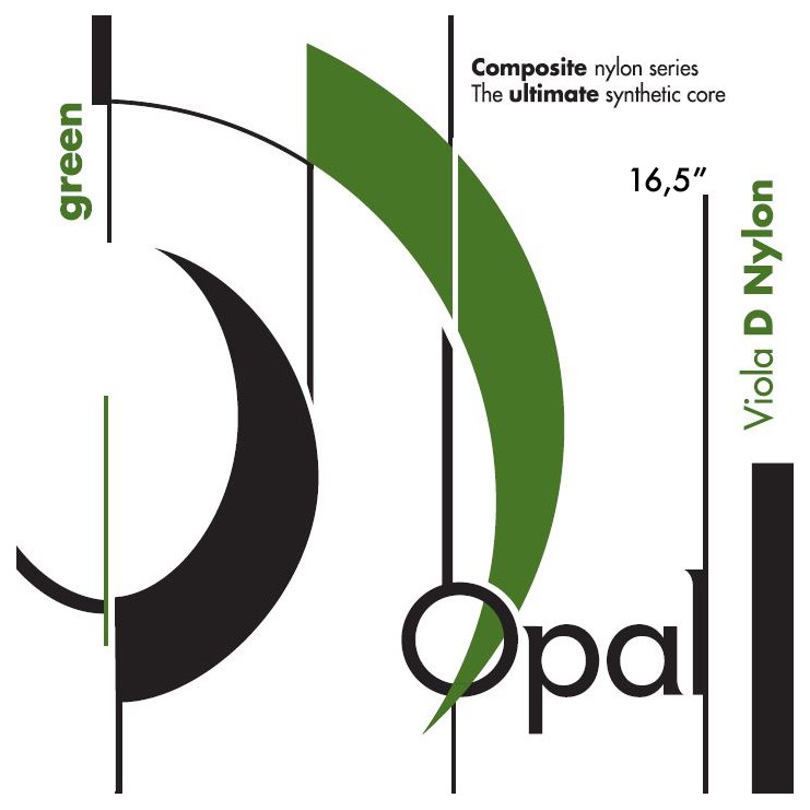 For-Tune Opal Green viola D nylon-silver string, Medium