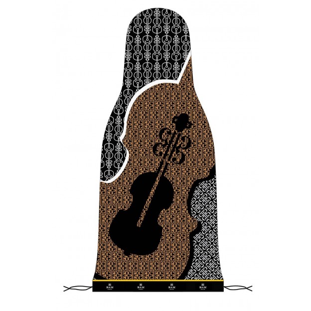 Housse Bam France en soie naturelle pour violon avec cordon BFIC-0050