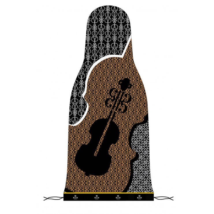 Housse Bam France en soie naturelle pour violon avec cordon BFIC-0050