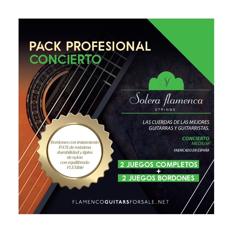 Solera Flamenca Concierto guitar string Professional pack Medium