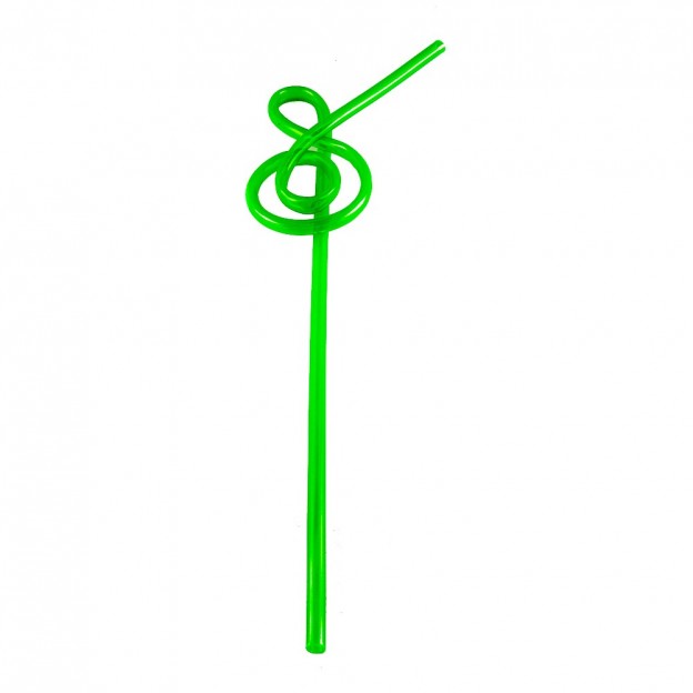 Green straw treble clef