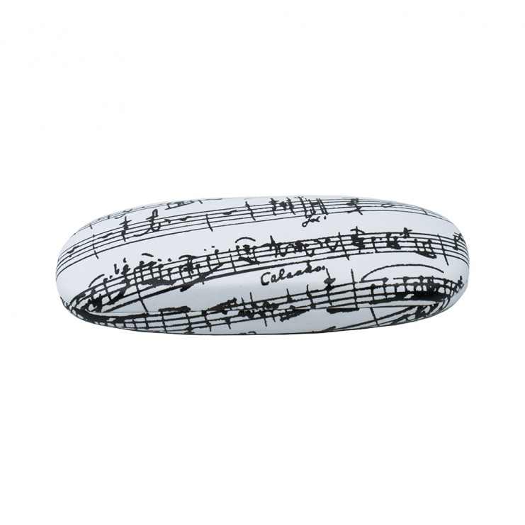 Étui à lunettes blanc partition