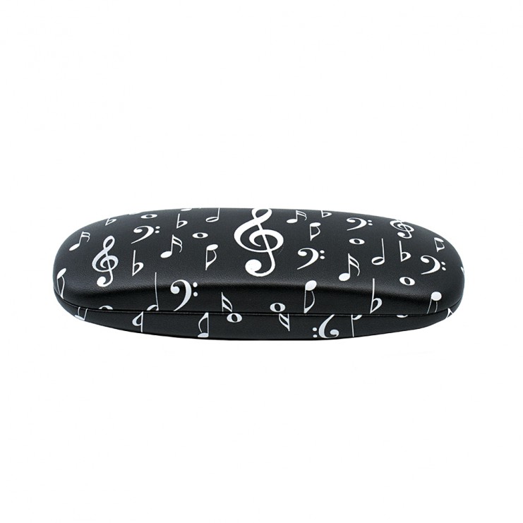 Étui à lunettes noir clé de sol