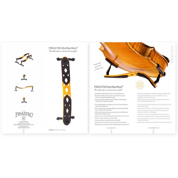 D&eacute;pliant sur le Coussin Pirastro KorfkerRest pour violon/alto