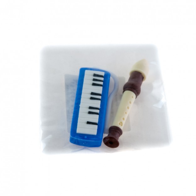 Gomas flauta/teclado piano x 10 unidades