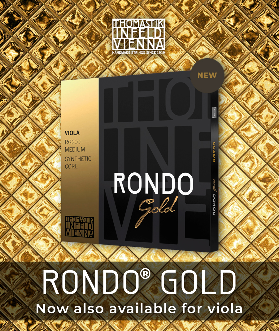 Thomastik Rondo Gold strings now also available for viola, image size:901x1068