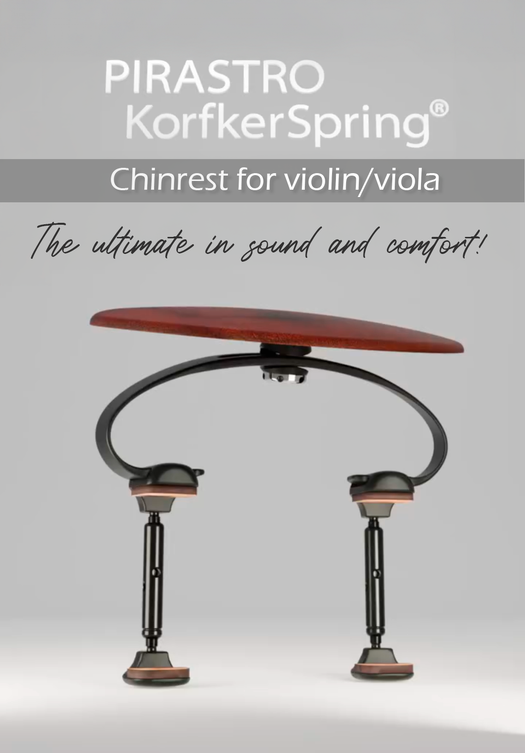 Pirastro KorfkerSpring chinrest for violin/viola, image size:1080x1548