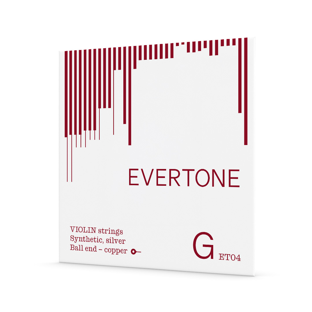 Cuerda de violín Thomastik Evertone ET04 4ª Sol sintética-plateado Medium